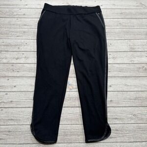 Melissa McCarthy Seven7 Pants Women's 1X Black Slim Fit Cropped Elastic Waist